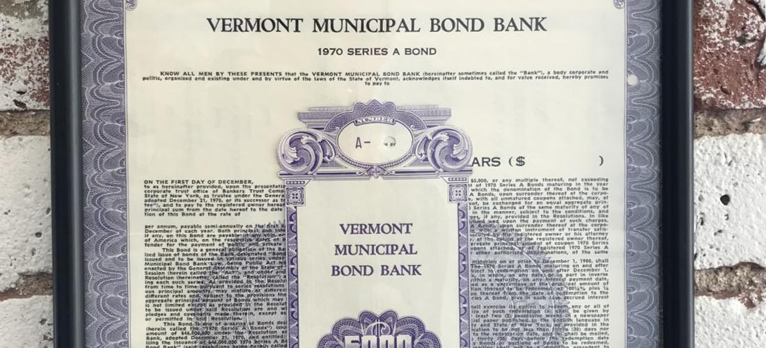 municipal bond certificate